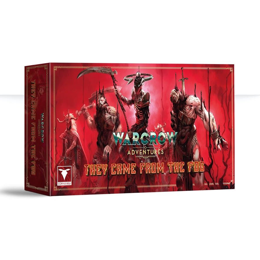 Warrior-themed product packaging with 'Warcrow' branding on a red background