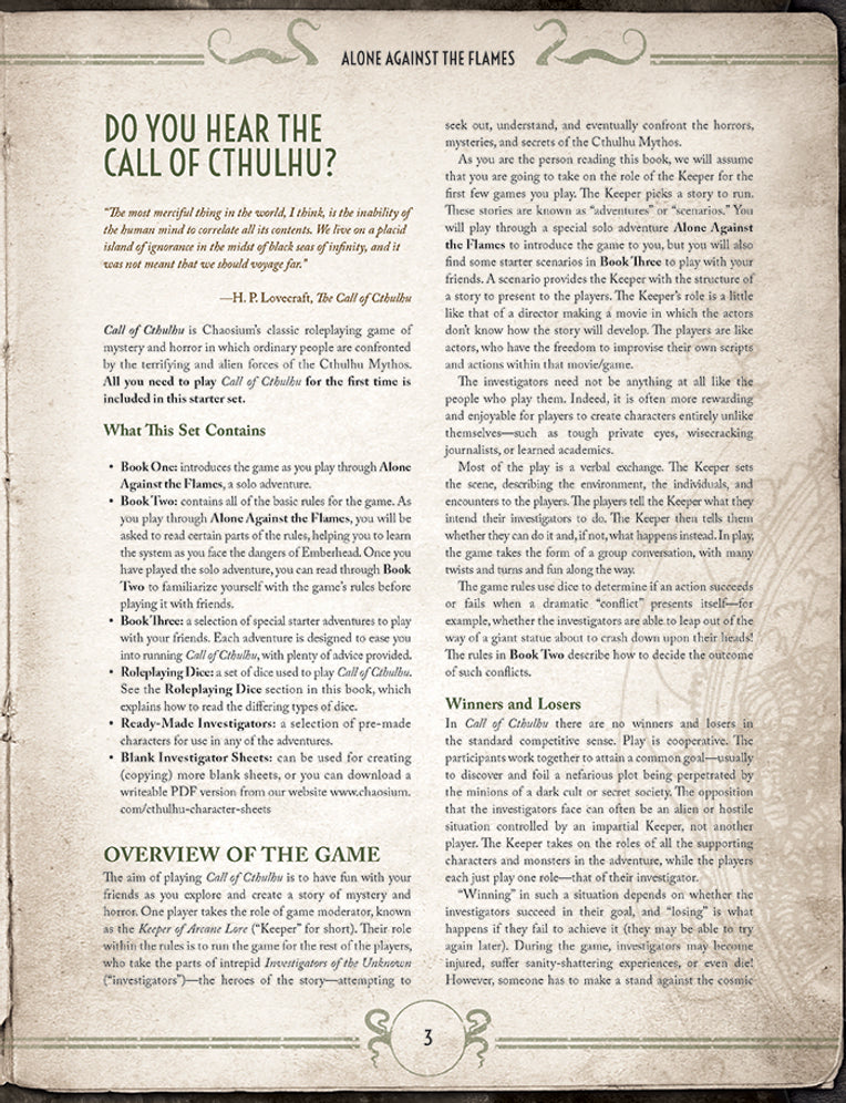 Call of Cthulhu: Starter Set