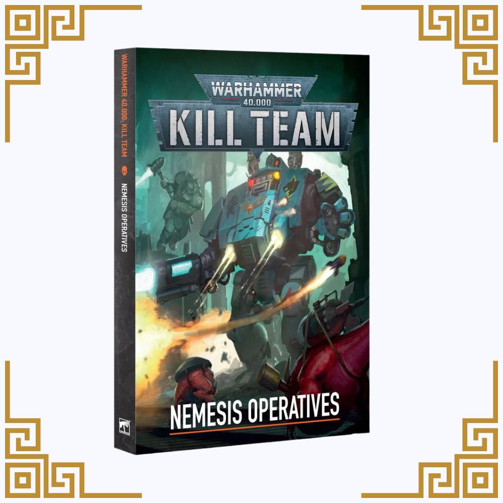Warhammer 40,000 Kill Team Nemesis Operatives game box on a white background