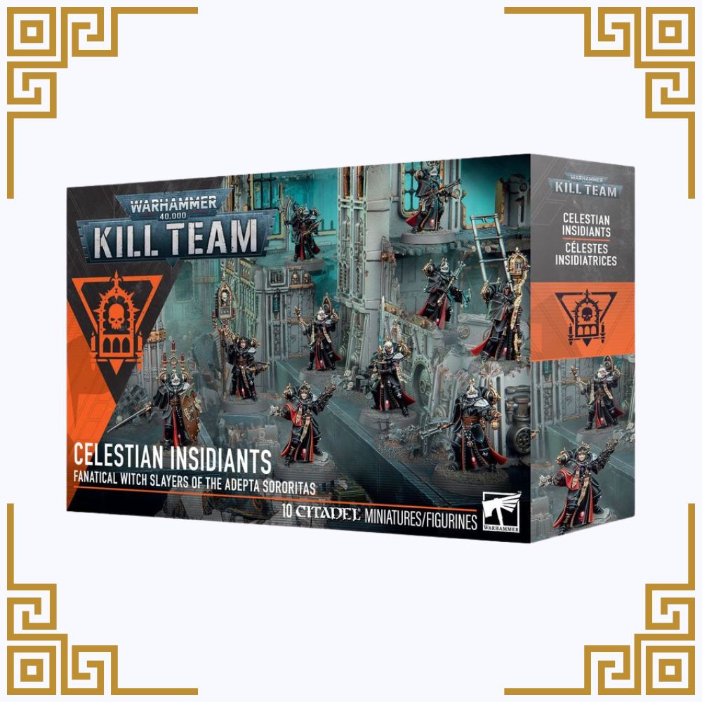Warhammer 40,000 Kill Team Celestian Insidiants box set packaging.