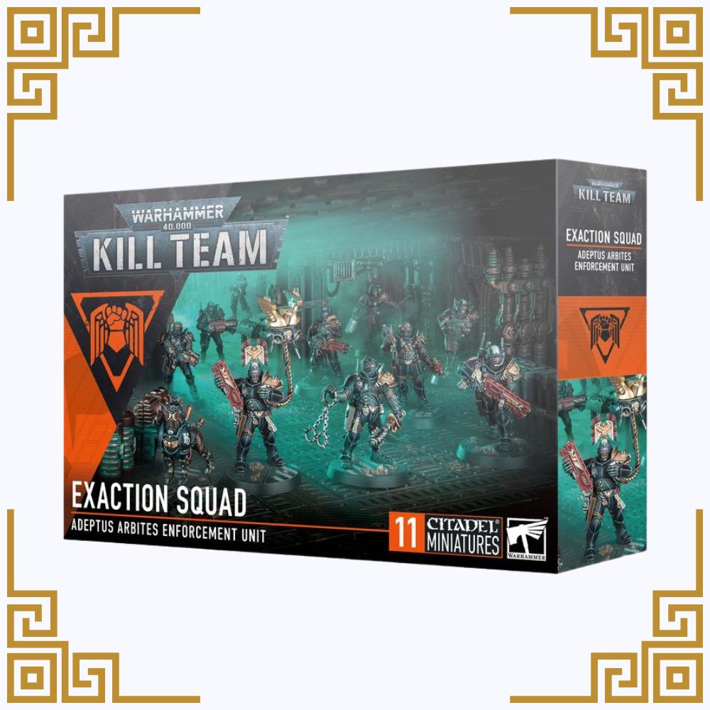 Box for 'Kill Team Exaction Squad' miniatures from Citadel Miniatures on a white background