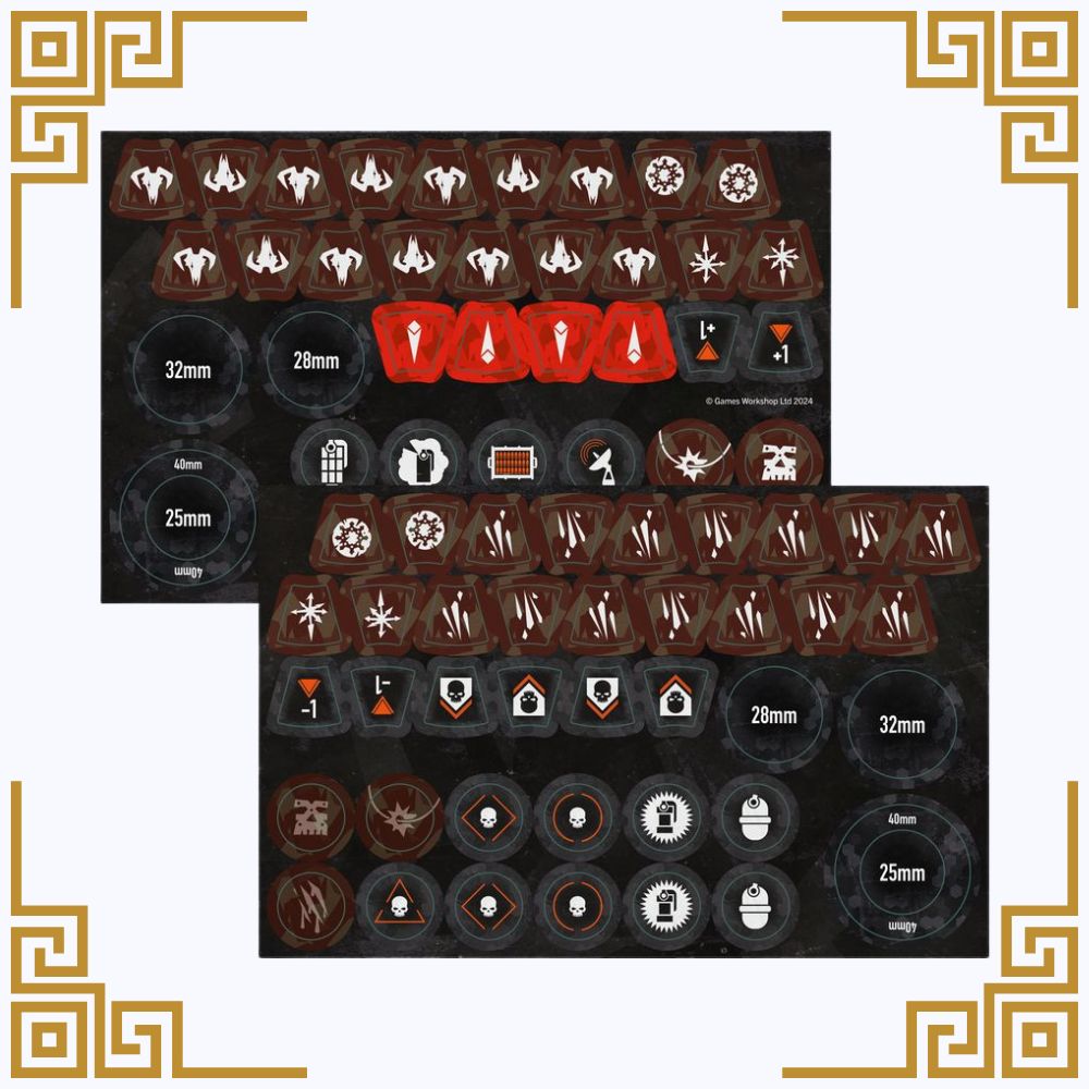 Collection of Killteam fellgor ravagers tokens and components for Warhammer 40k