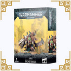 Warhammer 40,000 Orks Beastboss figurine packaging on a white background