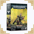 Warhammer 40,000 Orks Big Mek miniature packaging on a white background