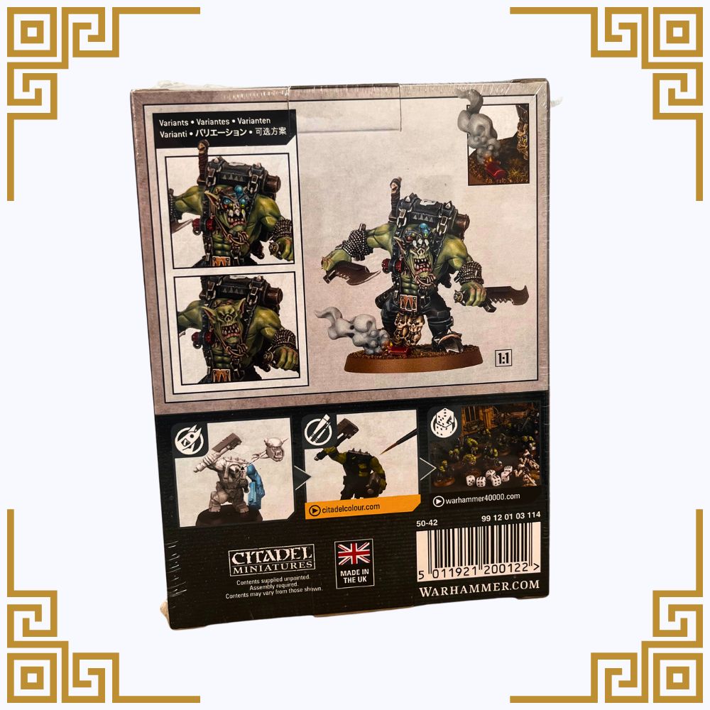 warhammer 40k orks boss snikrot box back on white background