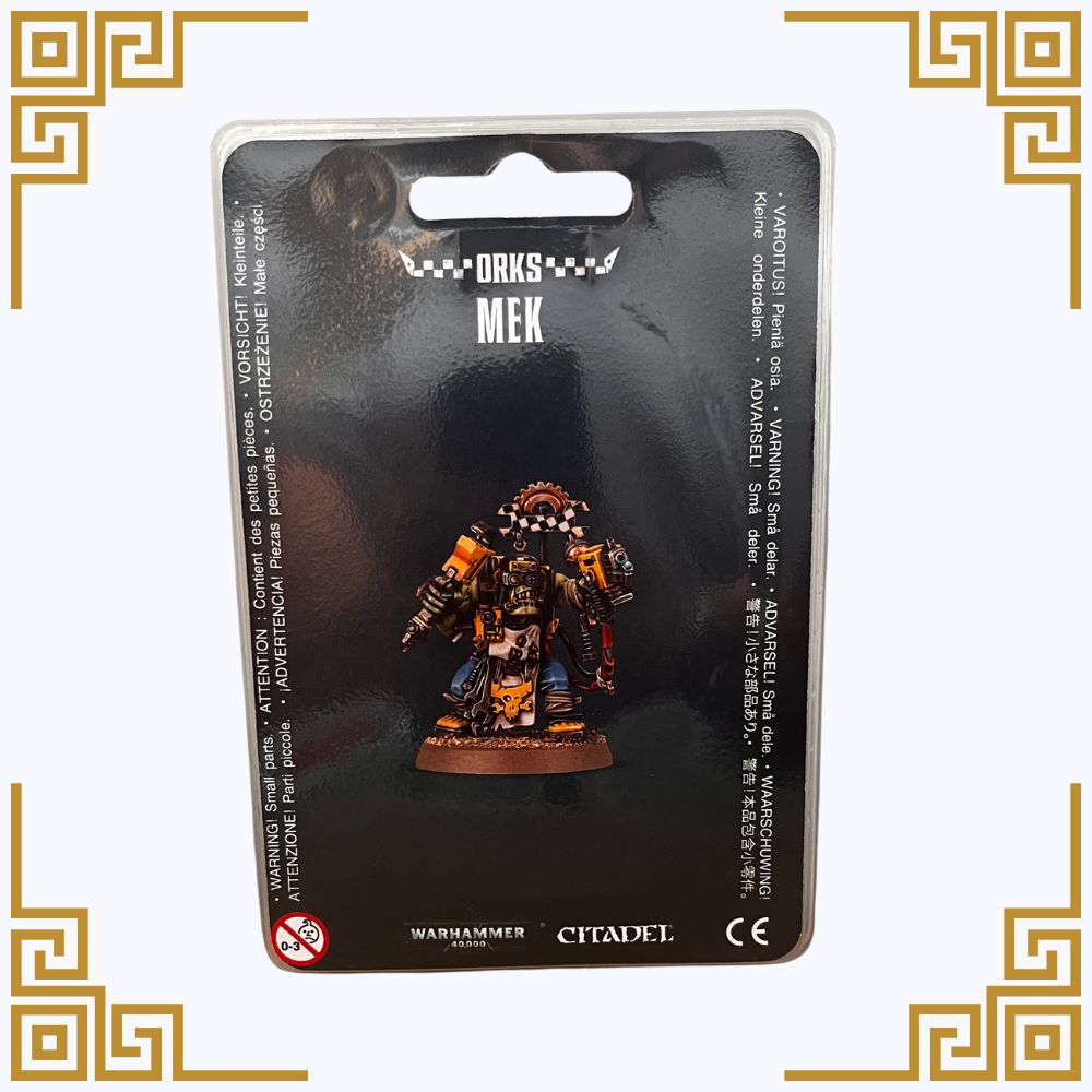 Warhammer orks mek in packaging with visible branding