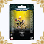 Warhammer 40,000 Orks Painboss figurine packaging on a white background