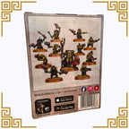Warhammer 40,000 Orks Runtherd and Gretchin set packaging with miniatures on a beige background