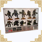 Package of Warhammer 40,000 Orks Stormboyz with detailed miniatures on a white background